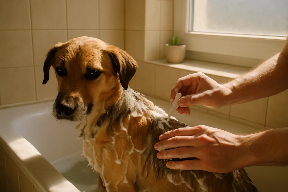 Antipulci cane bagno: come applicarlo correttamente