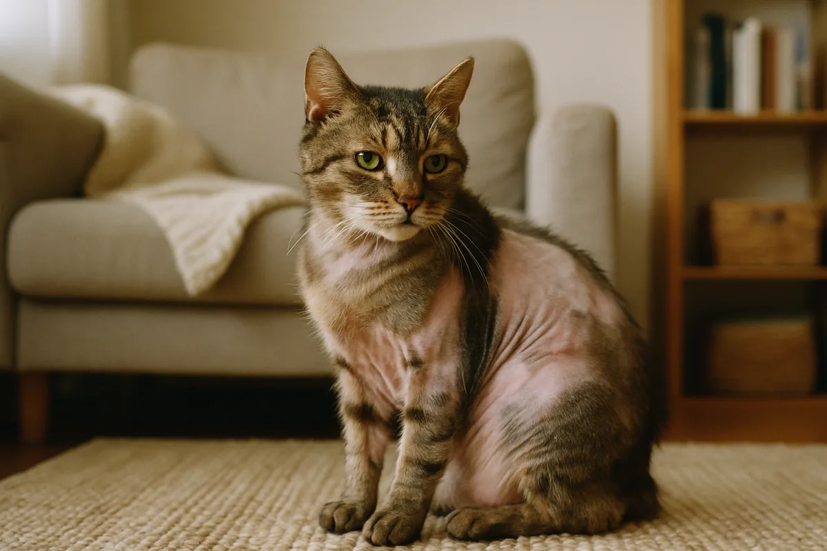 Gatto perde pelo e non mangia: cosa può significare